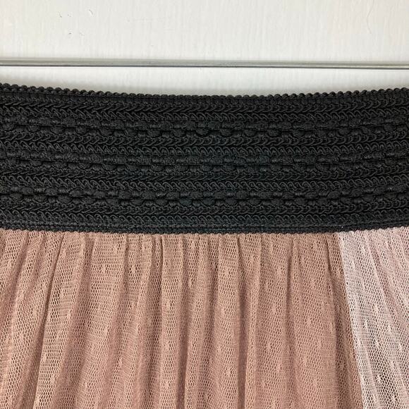 NWOT FREE PEOPLE Skirt M Tulle Mesh Sheer Layered Tiered Pull-On Midi Fairy Tutu - Picture 8 of 15